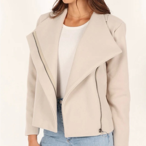 ZIP FRONT JACKET - BEIGE XS - Picture 7 of 13